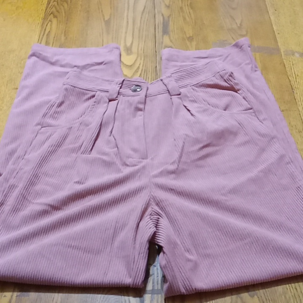 HALARA Pink Corduroy High-Waist Pants